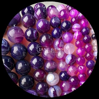 Rondas de 8 mm Polidas contas de pedra natural de gemas Fios para joias Fazer pulseiras DIY Colares em multicolor