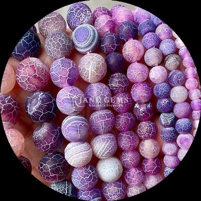 Gemas Naturais Assorted Bead DIY Jewelry Making com pérolas de ágata roxa e amarela