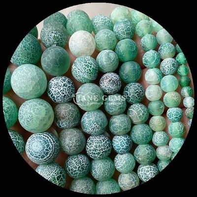 Pedras preciosas de forma redonda contas amarelo azul agate temperado fios soltos para jóias DIY