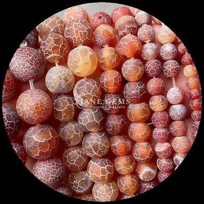 Multicolored Agate Beads 8mm tamanho da coroa Natural Pedras preciosas de corte redondo Arco-íris climatizado Agate Cabeças soltas para DIY presente