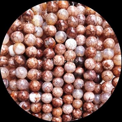Pedras preciosas naturais contas de corte redondo fogo ágata fios de contas soltos para ornamentos de roupas de contas feitas