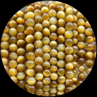 DIY Jewelry Making Essential Gems Bead 8mm Forma Redonda Olho de Tigre Filamentos de contas soltos