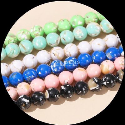 Pulseiras, pérolas de pedra preciosa, filamentos de pérolas turquesa para fazer jóias.