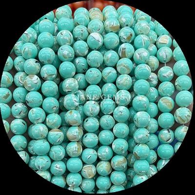 Pulseiras, pérolas de pedra preciosa, filamentos de pérolas turquesa para fazer jóias.