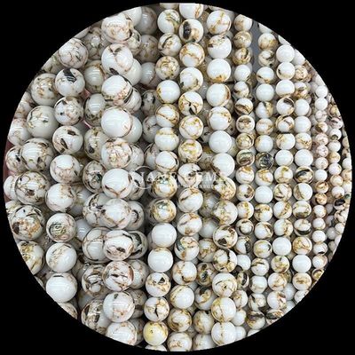 Bolas de pedras preciosas polidas para ornamentação Forma redonda Tamanho 8 mm