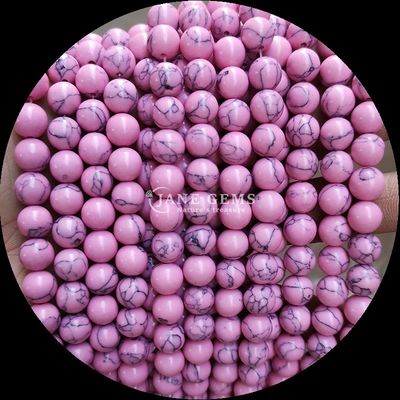 Bolas de pedra natural de várias cores, joias de bricolage Bolas de turquesa