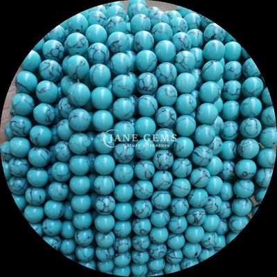 8mm de gemas polidas contas para joalheria, materiais de fabricação, de várias cores Turquesa