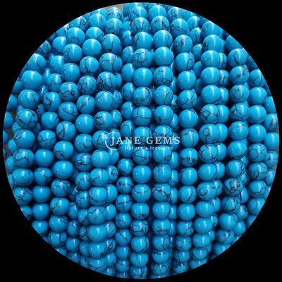 8mm de gemas polidas contas para joalheria, materiais de fabricação, de várias cores Turquesa