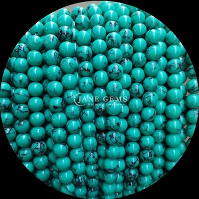 DIY Jewelry Making Round Cut Gemstone Turquoise Bead Strands em 8mm Tamanho e Várias Cores