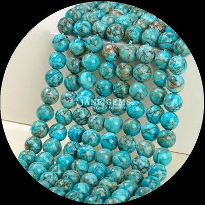Forma redonda natural Vários tipos Bolas turquesa Filamentos para DIY Presente Colares de jóias