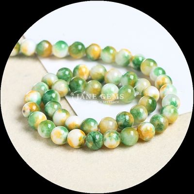 Jóias contas de corte redondo adequado para pulseiras Várias cores contas de jade para adicionar um toque de elegância ao seu estilo