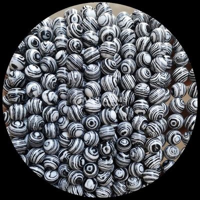 Perlas de pedra preciosa Várias cores sintéticas Perlas de malaquita para fabricação de jóias DIY
