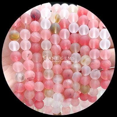 Multicolored gemstone Beads 8mm Various Frosted Loose Round Bead Strands para a fabricação de pulseiras e colares