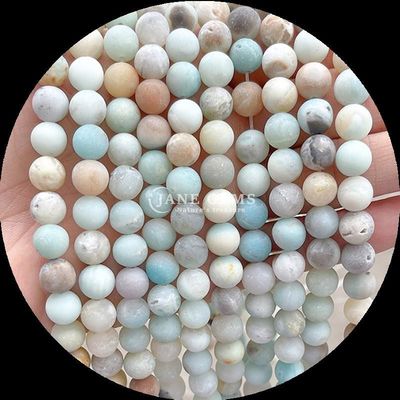 Multicolored gemstone Beads 8mm Various Frosted Loose Round Bead Strands para a fabricação de pulseiras e colares