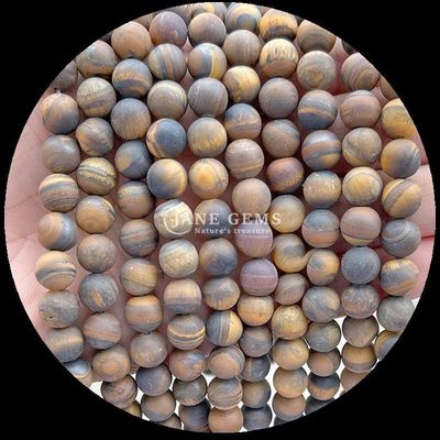 Multicolored gemstone Beads 8mm Various Frosted Loose Round Bead Strands para a fabricação de pulseiras e colares