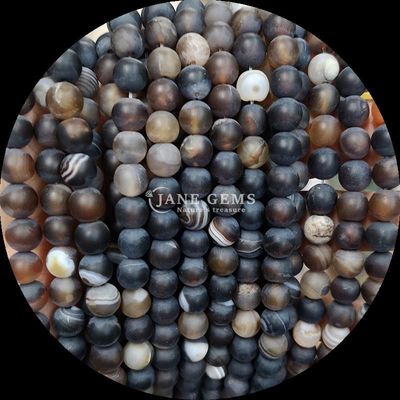 8mm Natural gemstone contas gemas contas várias bandas de ágata congelada fios de contas soltas para acessórios artesanais de contas