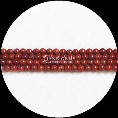 Cristal natural de cura de pedras preciosas 8 mm Red Jasper Round Cut Garnet Strands