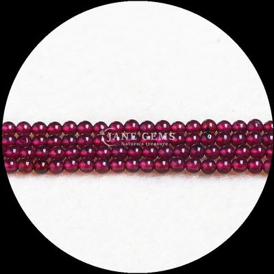 Cristal natural de cura de pedras preciosas 8 mm Red Jasper Round Cut Garnet Strands