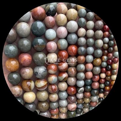 Pedras preciosas de forma redonda 8mm Natural para B2B Distribuidores de pedras preciosas Várias Pedras Cristalinas Curativas Zebra Jaspe Amazonaite e Mais para bricolage