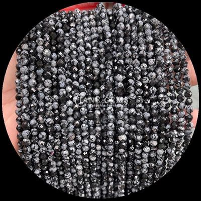Pedras preciosas naturais contas de corte redondo cristal de curas de facetas mini pedras preciosas musgo ágata floco de neve obsidiana vários fios de contas soltas ideal para acessórios artesanais