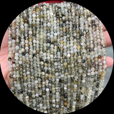 DIY Jewelry Making with Gems Bead Assorted Coloração de gemstone do mercado Round Faceted Morganite Quartz cristal claro Cura soltos gemstone Bead Strands
