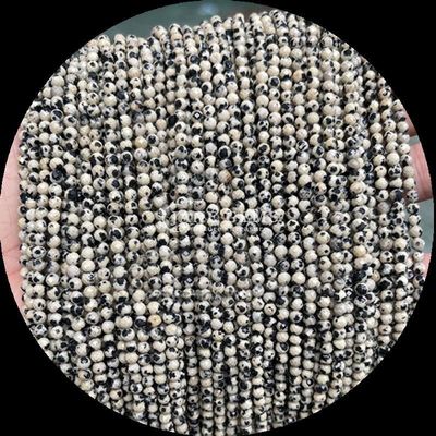 Melhore sua joalheria de bricolage com pedras preciosas forma redonda e pedras preciosas naturais vários cristal natural pedra curativa Dálmata jaspe turmalina solta mini facetas cordas de contas
