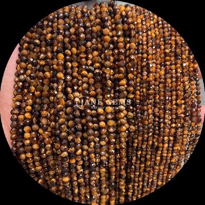 8mm Multicolored Gemstone Beads Red Jasper Tiger's Eye Mini Faceted Crystal Healing Loose Bead Strands para Design e Produção de jóias