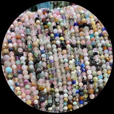Pedras preciosas naturais Amazonite Preto Quartz Rutilizado Vários Tipos Cristal Mini Facetado Pedras soltas Aspectos das cores